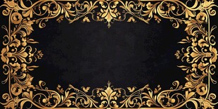 黑金华丽边框装饰背景图