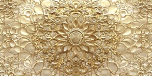 金色华丽浮雕花纹背景图