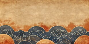 古风海浪纹理背景图