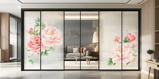 中式牡丹屏风 雅致家居景