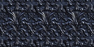 黑色华丽复古花纹图案