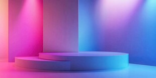 梦幻多彩产品展示台场景