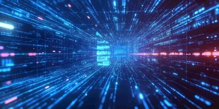 未来感数字光线科技隧道