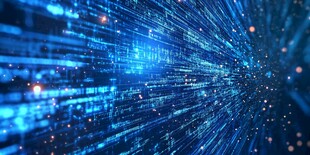 科技感数据流动背景画面