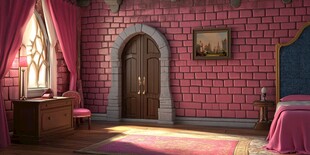 梦幻粉色系童话风卧室