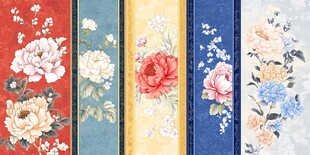 花卉条纹图案设计素材