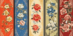 中式花卉纹样精美壁纸