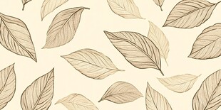 手绘树叶图案背景纹理