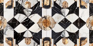 黑白金大理石拼花图案