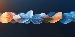 灵动渐变叶片排列图案