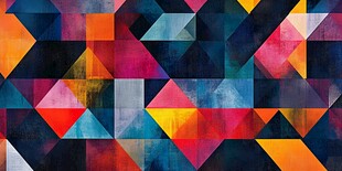 多彩几何拼接抽象艺术图案
