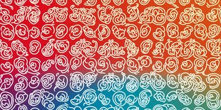 多彩祥云图案背景纹理