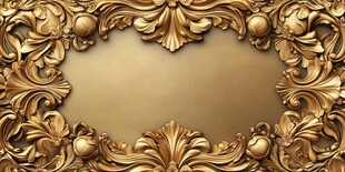 金色雕花边框 奢华艺术感