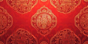 中式红金传统花纹图案