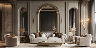 奢华欧式客厅室内设计展示