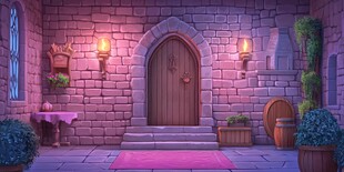 梦幻童话风城堡入户场景