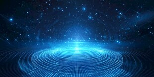 科技感蓝光宇宙空间场景