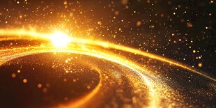 璀璨流光溢彩的宇宙光影