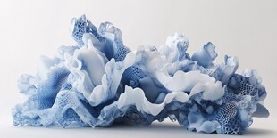 蓝白梦幻立体艺术造型物