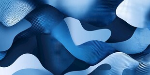 蓝调几何波浪抽象背景图