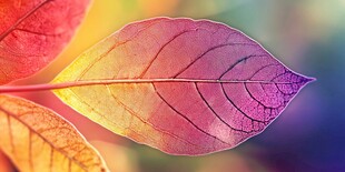 梦幻斑斓秋叶特写