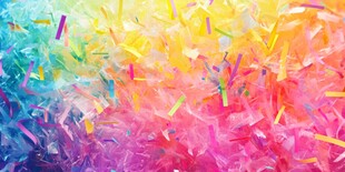 五彩斑斓的缤纷纸屑世界