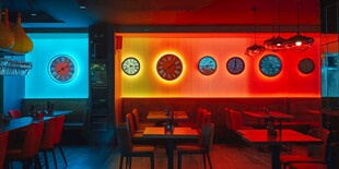 时尚炫彩餐厅室内场景