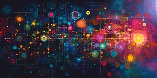 绚丽科技风抽象图案背景