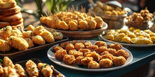 多样美味小吃齐聚一盘