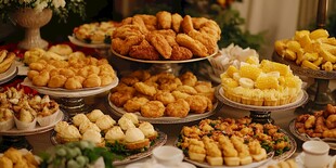 丰富多样的精美糕点展示