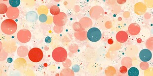 多彩圆点梦幻背景图案