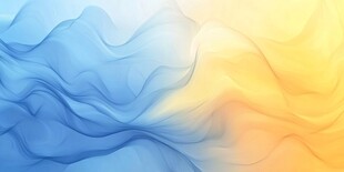 蓝黄渐变梦幻流体背景图