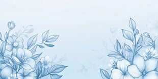 淡蓝色花卉背景图
