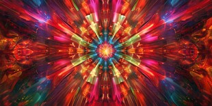 炫彩放射状抽象艺术图案