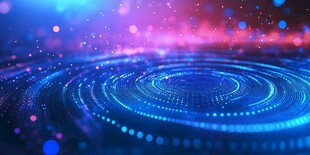 炫彩科技感波纹背景图案