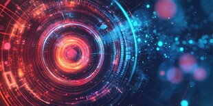 科技感十足的未来数字旋涡