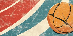 复古风篮球背景图案