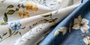 花卉图案布料特写
