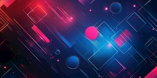 炫彩科技风几何背景图案