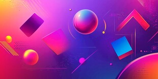 炫彩几何抽象背景图案