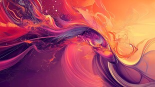 绚丽流体艺术抽象画面