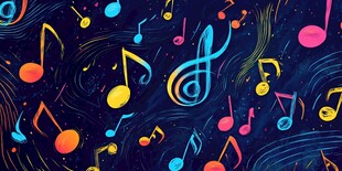 梦幻音符背景图