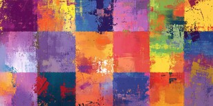 多彩抽象方格艺术背景图