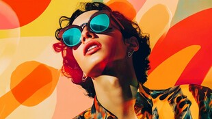 时尚酷感女性的魅力瞬间