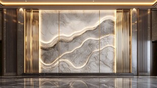 豪华大理石纹理墙面设计