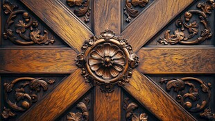 古典雕花木门精美细节