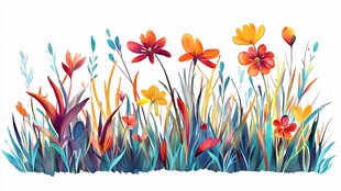 缤纷花草绘就自然小景