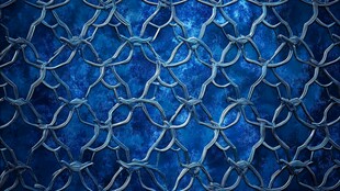 蓝色金属链网纹理背景