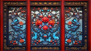 中式雕花门窗精美图案