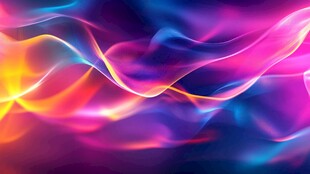 梦幻炫彩流动光线背景图